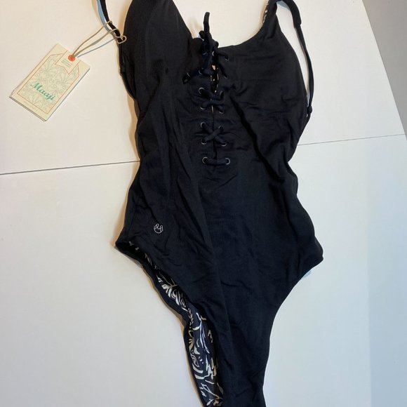NWT Maaji Lace-Up REVERSIBLE One Piece - Picture 5 of 12